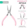 Needle Nose Pliers 5 Inch Long with Side Cutters, Chain Nose Pliers for Jewelry Making, Craft Pliers Small Needle Nose Pliers Mini, Long Needle Nose Pliers for Electronics and Working In Tight Areas