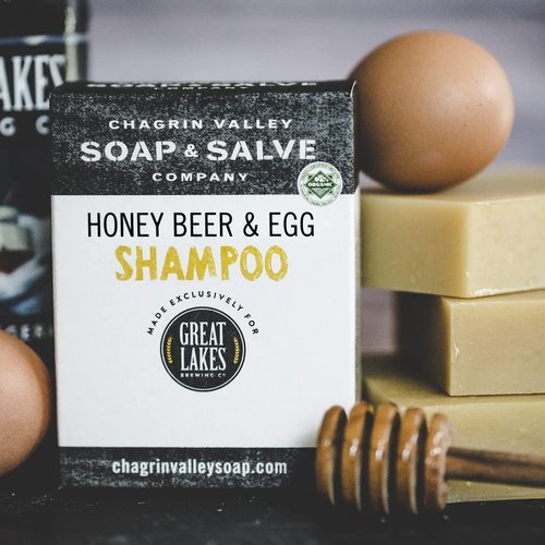 Chagrin Valley Soap & Salve Organic Natural Shampoo Bar - Honey Beer & Egg (1 Bar)