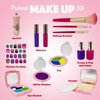 Kids Makeup Kit for Girl, Fake Makeup for Kids, Little Girls Makeup Set, Play Makeup Kit for Girls, Toddler Makeup Kit with Kid Makeup for Girls, Accessories, Cosmetic Bag, Toy Makeup Set for Girls 3+