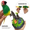 Tipmant Electronic Bird Toys Electric Parrots Animal Pets Move Chirp Realistic Home Office Room Decoration Kids Birthday Gifts (Green)