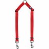 Blueberry Pet Essentials Durable Classic Double Dog Leash Coupler, Rouge Red, Small, Dual Walking & Training Leashes for Two Dogs