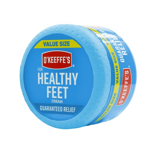 O'Keeffe's for Healthy Feet Foot Cream; Guaranteed Relief for Extremely Dry; Cracked Feet; Instantly Boosts Moisture Levels; 6.4 Ounce Jar; Value Size; (Pack of 1)