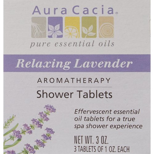 Aura Cacia Aromatherapy Shower Tablets, Relaxing Lavender 3 ea