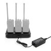 Six-Way Charger Multi Unit Charger for Motorola Radio HT750 HT1250 PR860 EX500 MTX950 HT1250 PRO7150 JMNN4023 JMNN4024 WPLN4107 Walkie Talkie and Battery(1 Pack)