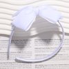 Totelux White Hair Bow Headband for Girls Big Bowknot Hair Band Grosgrain Ribbon Hair Accessories for Women Birthday Wedding Party Supplies