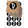Letter D Uppercase Felt Marker Font Temporary Tattoo Water Resistant Fake Body Art Set Collection - 15 2" Tattoos (1 Sheet)