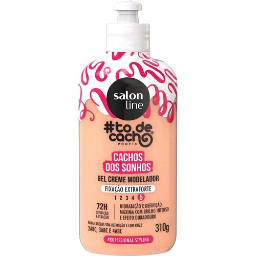 Salon Line - Linha #ToDeCacho (Cacho dos Sonhos) - Gel Creme Modelador Extra Forte 310 Gr - (#IGotCurls (Dream Curls) - Extra Strong Styling Gel Net 10.93 Oz)
