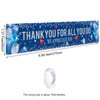 HOWAF Thank You for All You Do Fence Banner Party Decorations, Employee Appreciation Yard Sign Banner for Staff Teachers Doctors Appreciation Party, We Appreciate You Yard Banner, Blue Silver