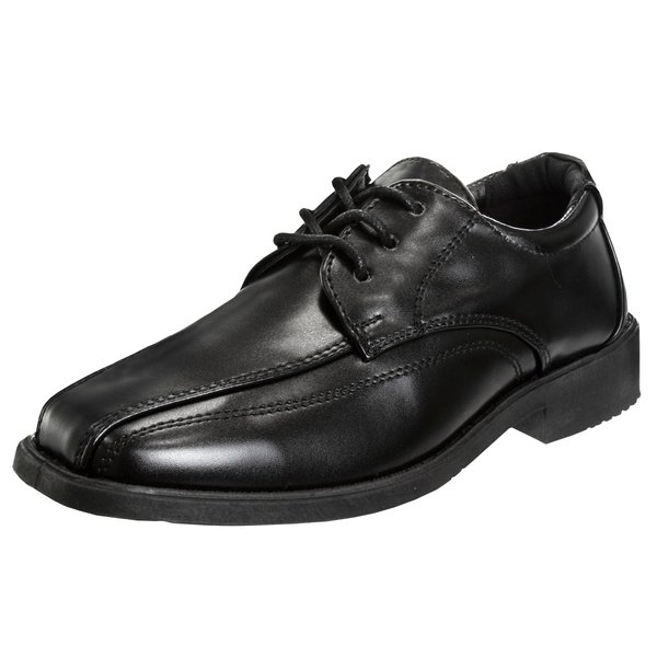 French Toast Boys Dress Shoes - Classic Lace-Up Oxford Casual Dress Formal Shoes- Black (Size 2 Big Kid)