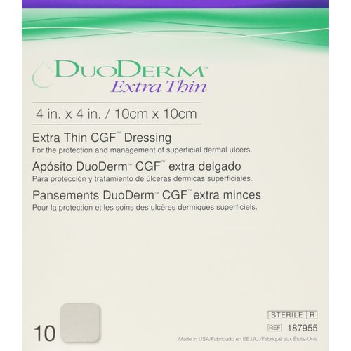 Duoderm Hydrocolloid Dressing 187955 4 X 4" Box of 10, Sand