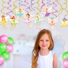 30Pcs Fairy Hanging Swirl Decoration Fairy Theme Ceiling Whirl Hanging Party Supply for Girl Birthday Party Decorations, Baby Shower Party Hanging Decor