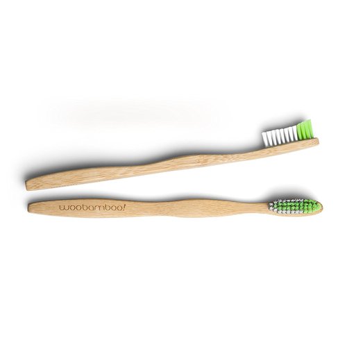 Woobamboo Adult Toothbrush, Medium, BPA Free, 1 Each (Pack Of 6)