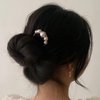 Beaupretty 4pcs French Hair Pin Pearl Hair Forks U Shaped Hair Stick Metal Womens Hair Clips Hair Accessories for Bun