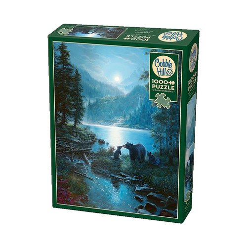 Cobble Hill 1000 Piece Puzzle - Bear Night - Sample Poster Included