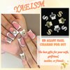 YAEISM 20PCS Dollar Sign Nail Charms Gold Silver Crown Nail Charms 3D Crystal Money Charms for Nails Luxury Nail Rhinestones for Nail Art and DIY Crafts Decoration