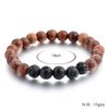 Mystiqs Lava Rock and Dark Wood Beaded Bracelet Essential Oil Diffuser for Men,Women Aromatherapy Ideal for Anti-Stress or Anti-Anxiety