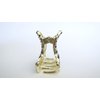 Generic Small/medium gold metal clear and black crystal hair claw clip jaw clip