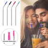 Grevosea 22PCS Silicone Straw Tips Reusable Straws Covers, Food Grade Metal Straws Covers Fit for Stainless Steel Straws of 1/4 Inch Wide(6MM Out Diameter)