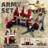 Sluban WW2 Military Base Building Set, Army Toy, Scale Model Kit, with 4 Military Soldier Minifigures, Tank, Motorcycle, Ideal Gifts for Boys Aged, Compatible with Lego Military Set, 479 PCS