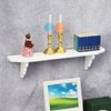 Dollhouse Wall Shelf, 1/12 Scale Miniature Dollhouse Accessories, White Doll House Storage Wall Shelf for Kitchen Scene White, Dollhouse Furniture, Dollhouse Accessories