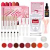 Lip Gloss Making Kit, TSVATE Lip Gloss Kit, Diy Lip Gloss Making Kit, Fun Make Your Own Lipgloss Kids Lip Gloss for Girls, Women, Moisturizing Lip Gloss Base, Jojoba Oil, Lip Gloss Tubes, Gift for Her