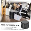 MERRYHAPY 1 Set Barber Neck Strip Dispenser Box with Neck Strips Convenient Neck Paper Holder for Salons and Barbershops Easy to Use Neck Strip Storage Solution