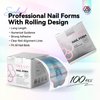 Saviland Long Length Reusable Nail Forms: Super Sticky Duable Poly Gel Nail Forms Sturdy Nail Extension Forms Paper Nail Forms Self-adhesive Nail Model Stencils for Acrylic Nails Builder Nail Gel