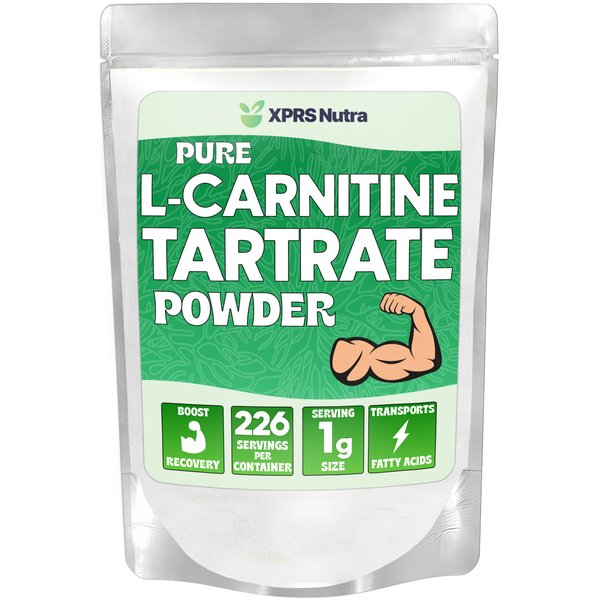 XPRS Nutra L Carnitine L Tartrate Powder - Premium Pure L Carnitine Tartrate - L-Carnitine Powder - Vegan Friendly Bulk L Carnitine Powder - Amino Acid L Carnitine Supplement (8 Ounce)
