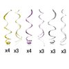 klmars 30 Ct Unicorn Hanging Swirl Decorations-Unicorn Party Decorations-Unicorn Birthday Party Supplies