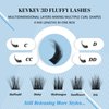 KevKev Lash Clusters 3D Fluffy Cluster Lashes 120 Pcs DIY Lash Extensions Mixed C/D Eyelash Clusters Individual Lashes Cluster Thin Band & Soft Resuable Lashes(Daisy,10-16mix)