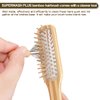 Hair Brush Set for Women & Men, Natural Bamboo Bristles Wet Dry Flat Paddle Detangling Bamboo Brushes Fit All Types Hair, Brush Cleaner Tool included - 3 Pack