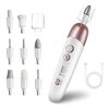 7d24hcare Cordless Electric Nail File Set, Portable Electric Nail Drill Machine,Professional Manicure Pedicure Kit, 5 Speeds Hand Foot Care Tool for Calluses, Thick Nails, Grind, Trim, Polish