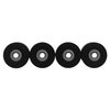 Teak Tuning Apex All Terrain Polymer (ATP) Fingerboard Wheels - New Street Shape, 65D - 7.7mm Diameter - ABEC-9 Stealth Bearings - Made in The USA - Pitch Black Colorway