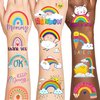 96 PCS Rainbow Individually Wrapped Tattoos, Rainbow Tattoo Stickers, Rainbow Party Decorations, Rainbow Birthday Decorations, Rainbow Party Favors, Gifts Rewards Activity for Kids Boys Girls