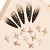 Kurilai 3D Cross Nail Charms for Acrylic Nails, 30pcs Cross Nail Decorations for Nail Art, Punk Nail Design Metal Nail Supplies, Alloy Cross Nail Studs for Women Girl DIY Jewelry Cellphone Crafts