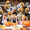 50Pcs Halloween Party Balloons Decorations Orange Black White Halloween Balloon 12 Inch Latex Balloons Ghost Devil Expression Balloon for Kids Trick or Treat Party Birthday Baby Shower Supplies