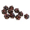 Yiotfandoll 10PCS Polyhedral Dice D20 Dice 20mm Acrylic 20 Sided Dice Game Dice for RPG MTG DND Dice Table Games (Red Blue)