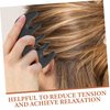 Ipetboom Horn Comb Hair Massage Comb Five Massage Comb Curling Comb Scalp Comb Scalp Massager Comb Black Water Curly Hair Comb Jade Massage Comb Scraping Board Massage Stone Spa