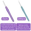 5 mm Crochet Hook, Ergonomic Handle for Arthritic Hands, Extra Long  Knitting Needles for Beginners and Crocheting Yarn (5 mm)