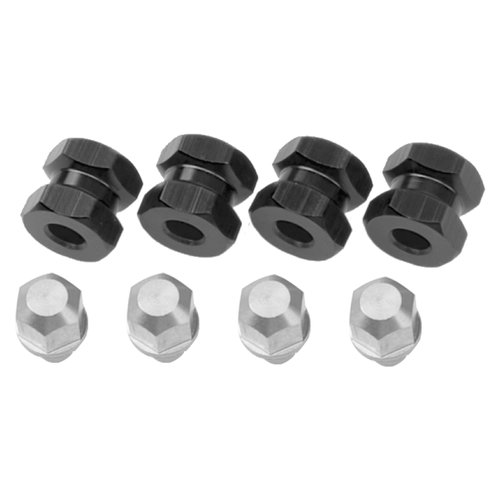 Vgoohobby 12mm Hex Wheel Hubs RC Hex Hub Drive Adapter Thickness 12mm Offset Extension Compatible with Axial SCX10 90046 D90 Tamiya MST 1/10 RC Crawler Car (Black)