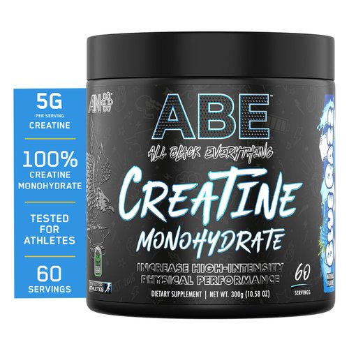 All Black Everything Creatine Monhydrate | 60 Servings | Blue Razz | Micronized Amino Acid Powder | Support Muscles | Cellular Energy | Cognitive Function | Gluten-Free and Keto Friendly