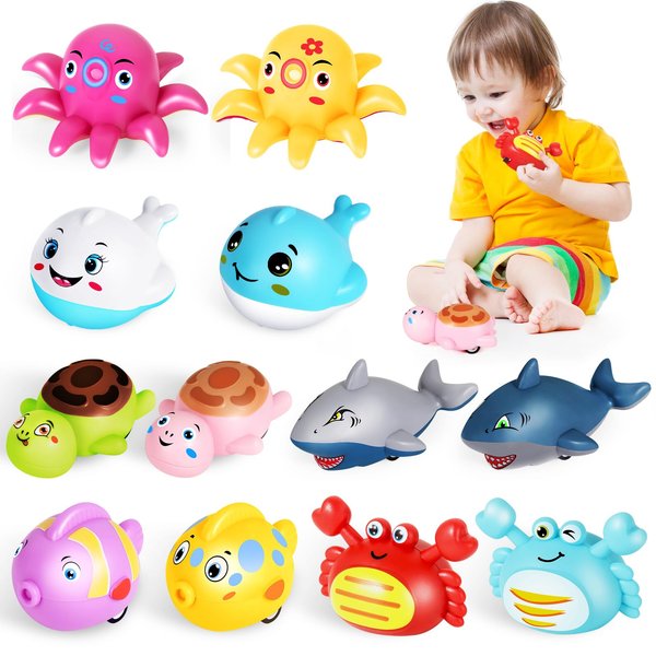 12 Pcs Pull Back Cars for Toddlers 1-3, Cute Animal Pull Back Racing Cars, Bulk Mini Car Toys fors Boys Girls , Party Favors for kids, Treasure Box Toys Small Cars Bulk Prizes Birthday Gift for Kids