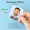 Big Dot of Happiness Custom Photo Adult Happy Birthday - Birthday Party Favors - Fun Face Temporary Tattoos - Set of 12