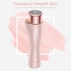 Facial Hair Remover for Women, Leuxe Painless Hair Removal Waterproof Shaver Razor with LED Light for Peach Fuzz Fine Hair Chin Cheek Upper Lip (Rose)