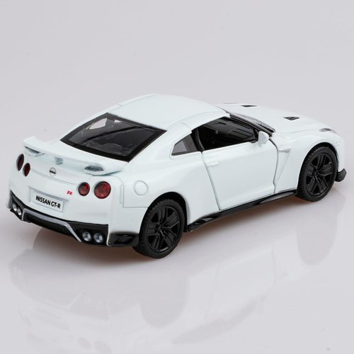 TOKAXI 1/36 Scale Nissan GTR R35 Diecast Model Cars,Pull Back Vehicles Nissan GTR Toy Cars,Cars Gifts for Boys Girls White
