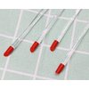 ONLYKXY 4 Pieces 17 cm Nail Cuticle Pusher, Red Rubber End and Plastic Handle