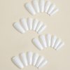 AkiliBIELY Coffin Press on Nails Short Medium White Milky Fake Nails Acrylic Gel Glue on Nails Fantasy Stick on Nails For Women False Nails Classy Aesthetic Wedding Birthday