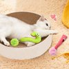 Andiker Interactive Cat Toy, Question Mark Shaped Cat Kicker Toy with a Plush Ball and a Bell for Kicking & Playing, 7.2inches Plush Cat Chew Toy for Stress Relief and Relaxation (Question Mark)