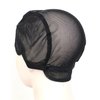 BLUPLE Mesh Wig Caps for Making Wigs 2 pcs Black Color Stretch Weaving Caps with Back Adjustable Straps For Women (Medium, Black Stretch Cap)