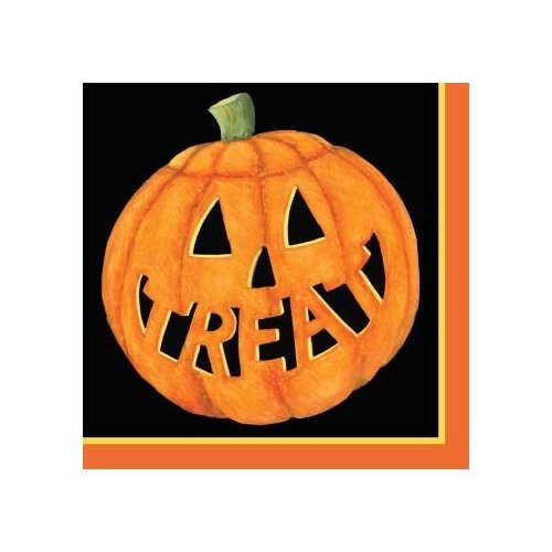 Creative Converting Pumpkin Smiles Halloween Beverage Napkins 18 Per Pack